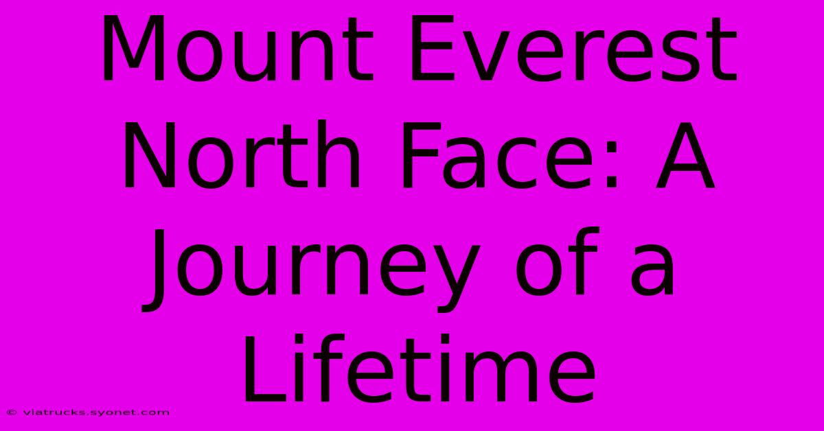 Mount Everest North Face: A Journey Of A Lifetime