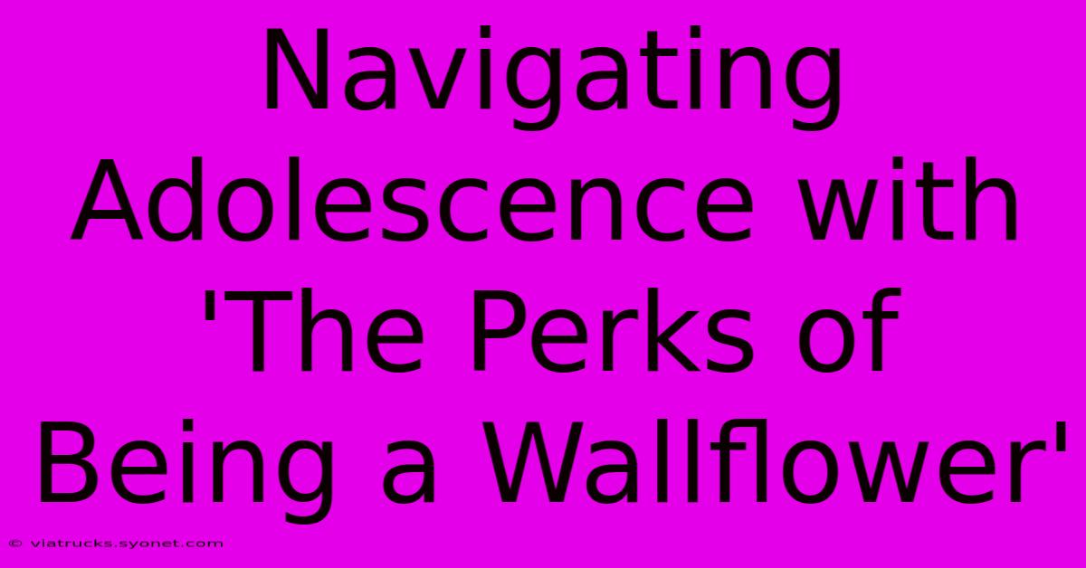 Navigating Adolescence With 'The Perks Of Being A Wallflower'