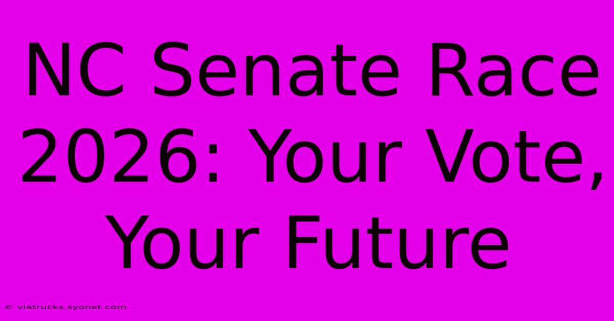 NC Senate Race 2026: Your Vote, Your Future