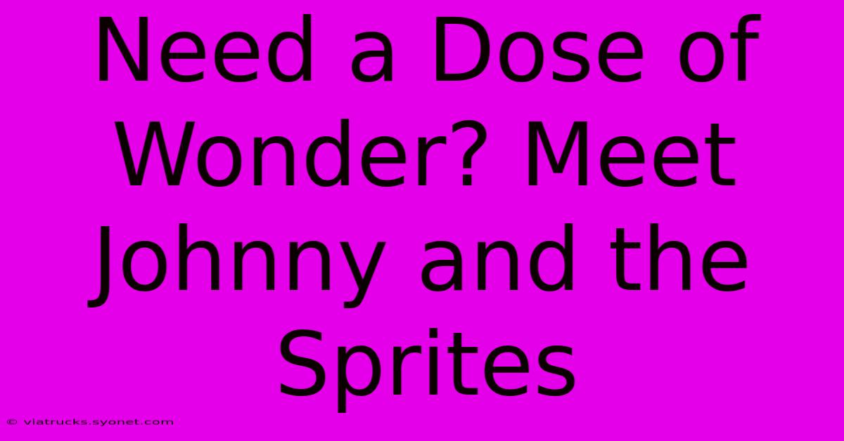 Need A Dose Of Wonder? Meet Johnny And The Sprites