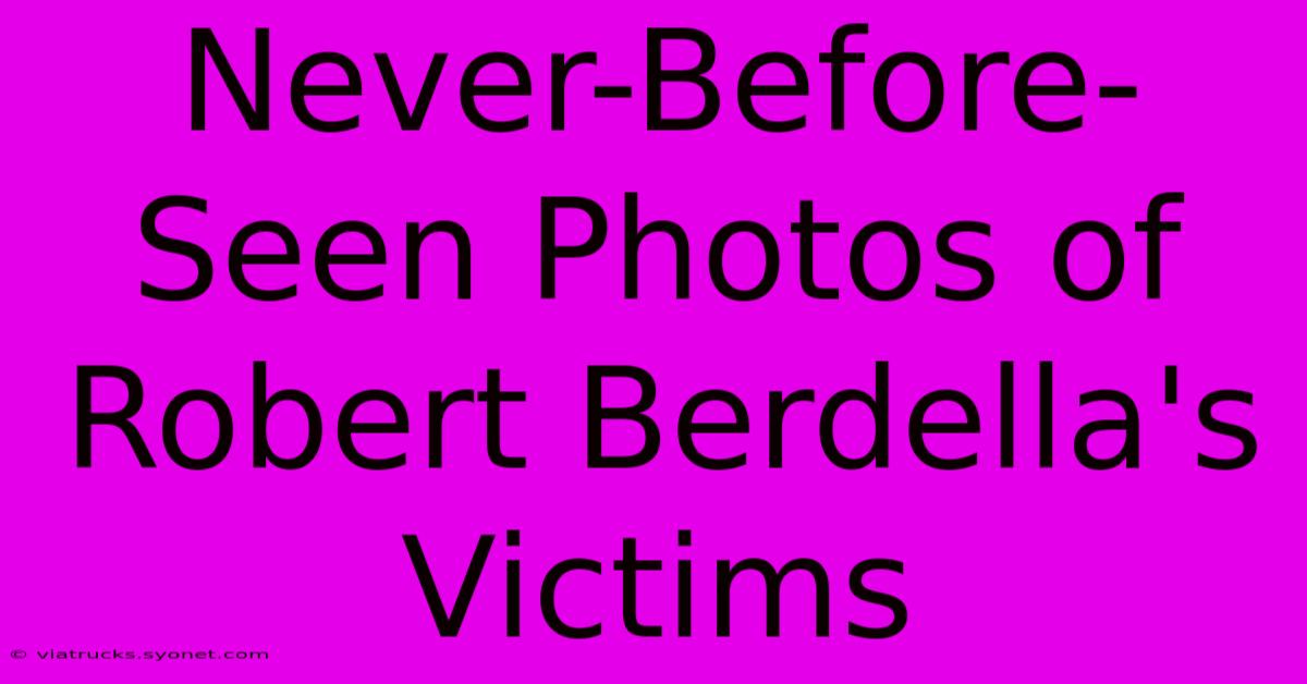 Never-Before-Seen Photos Of Robert Berdella's Victims