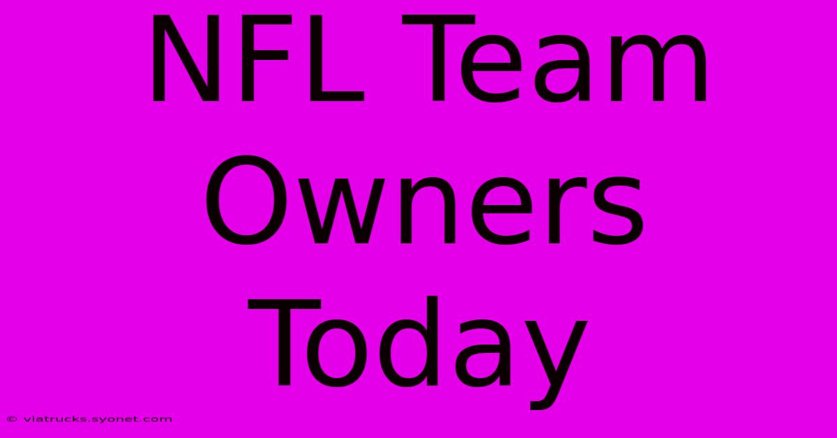 NFL Team Owners Today