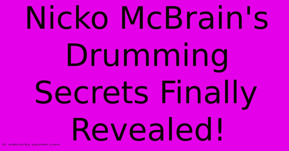 Nicko McBrain's Drumming Secrets Finally Revealed!