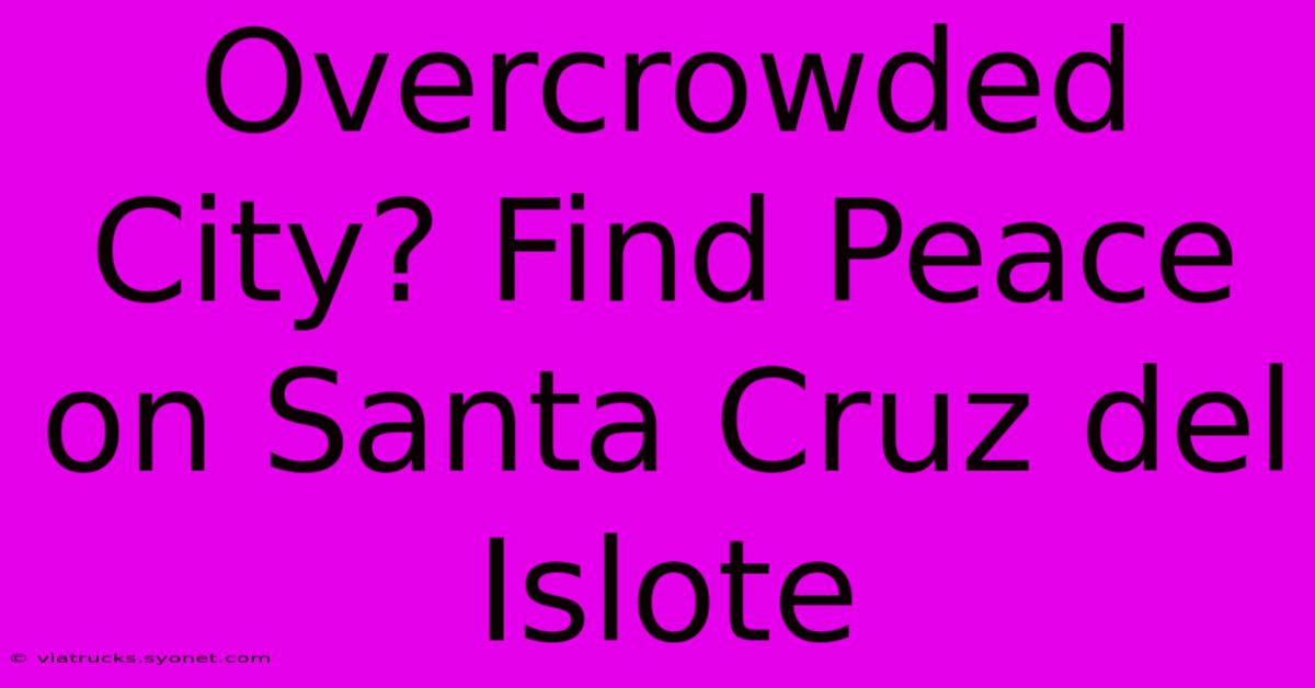 Overcrowded City? Find Peace On Santa Cruz Del Islote