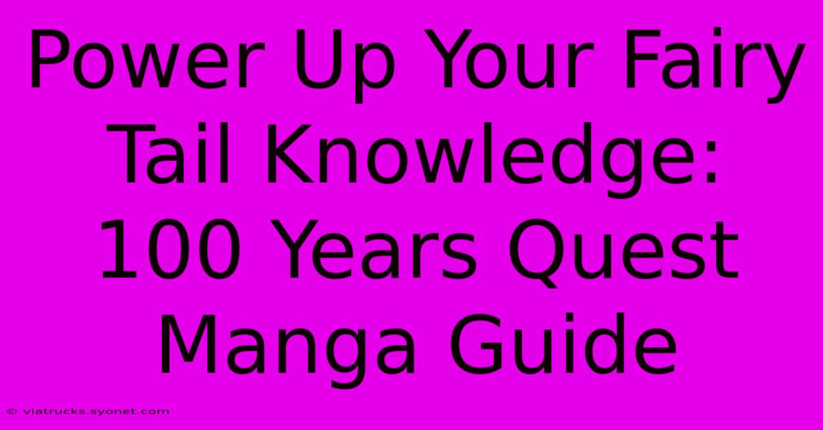 Power Up Your Fairy Tail Knowledge: 100 Years Quest Manga Guide