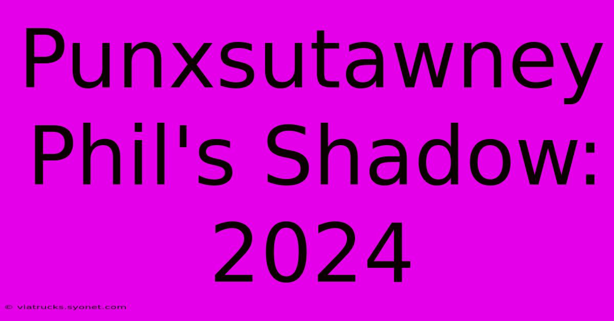 Punxsutawney Phil's Shadow: 2024