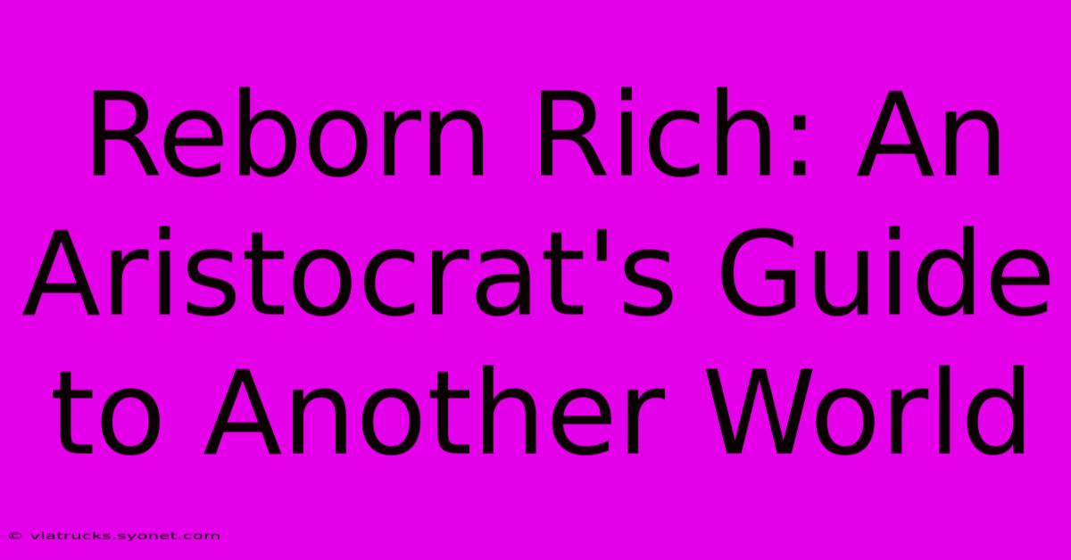 Reborn Rich: An Aristocrat's Guide To Another World