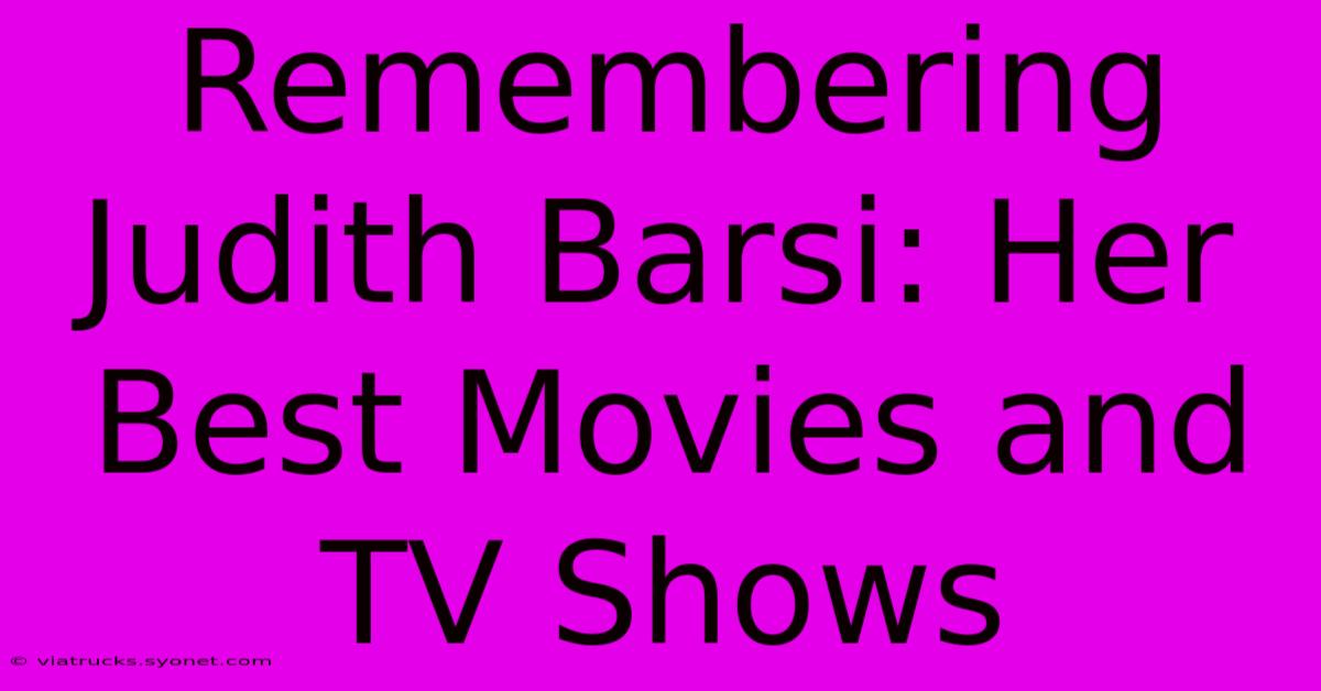 Remembering Judith Barsi: Her Best Movies And TV Shows