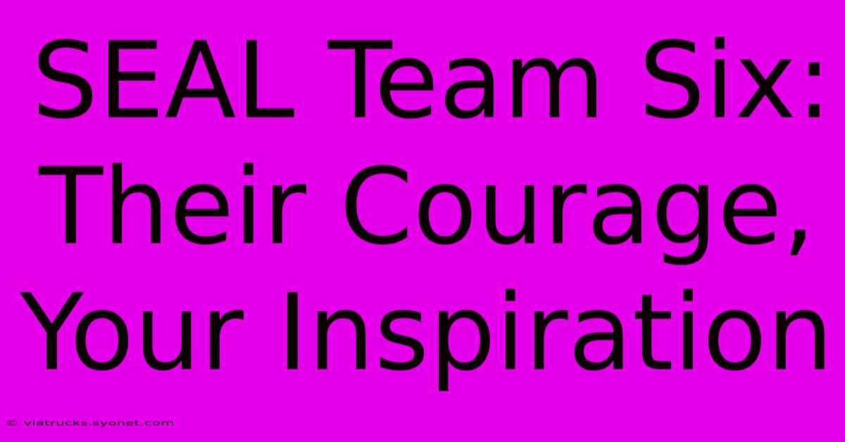 SEAL Team Six: Their Courage, Your Inspiration