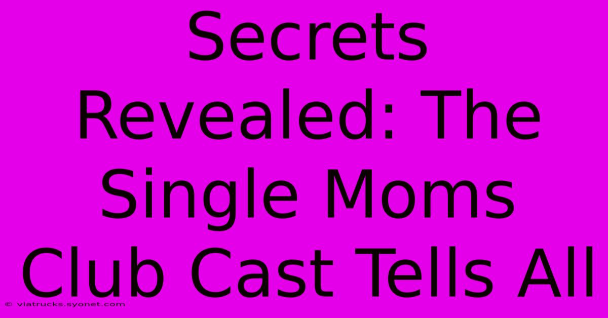 Secrets Revealed: The Single Moms Club Cast Tells All