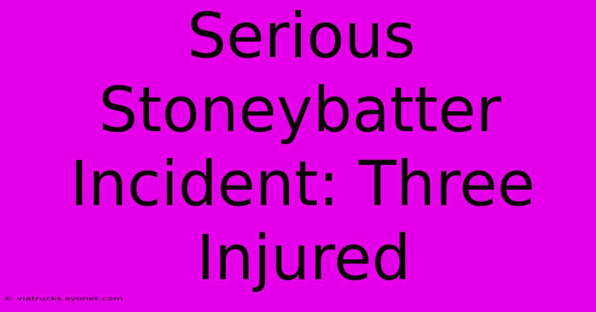 Serious Stoneybatter Incident: Three Injured