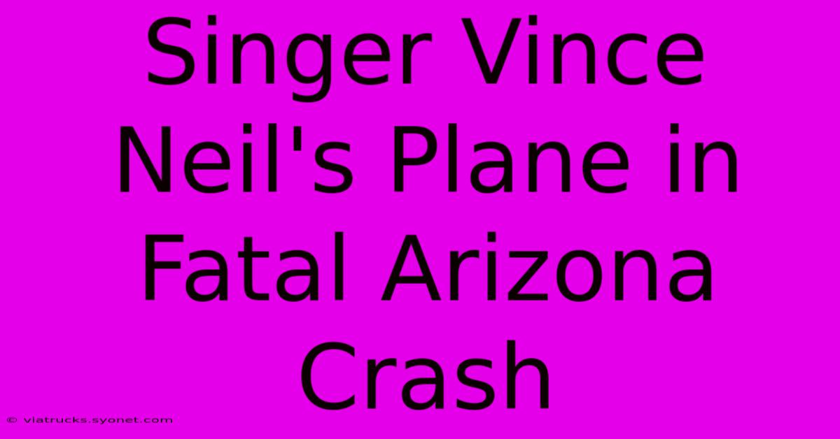 Singer Vince Neil's Plane In Fatal Arizona Crash