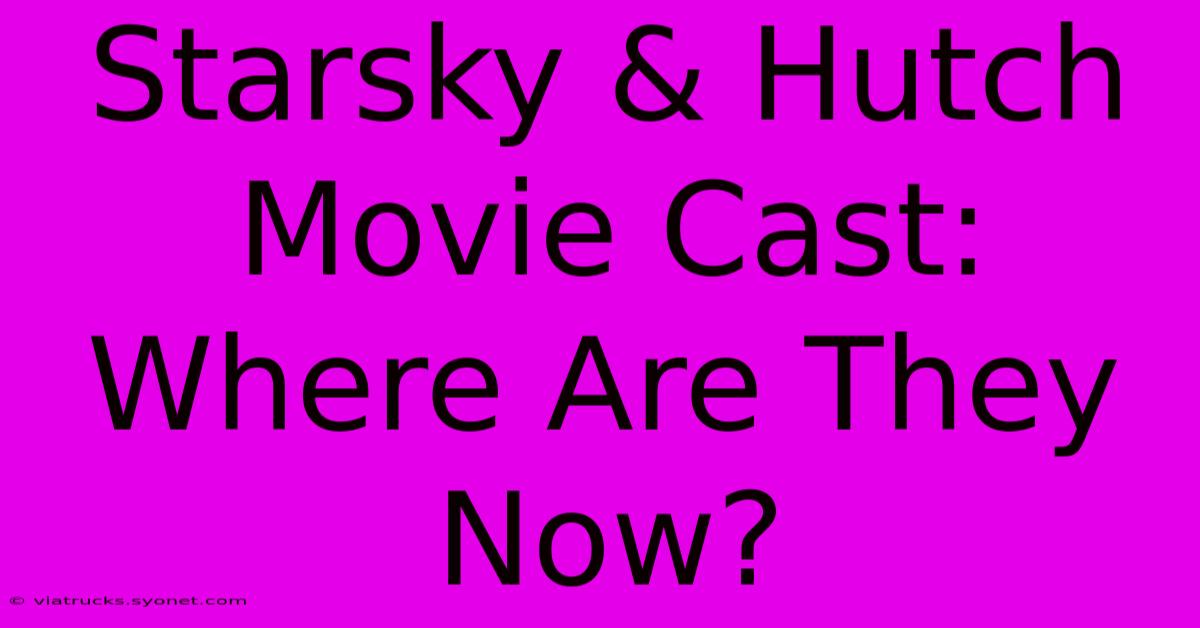 Starsky & Hutch Movie Cast: Where Are They Now?