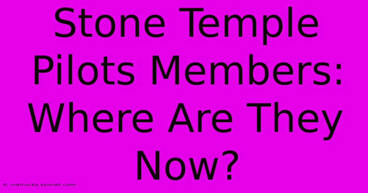 Stone Temple Pilots Members: Where Are They Now?