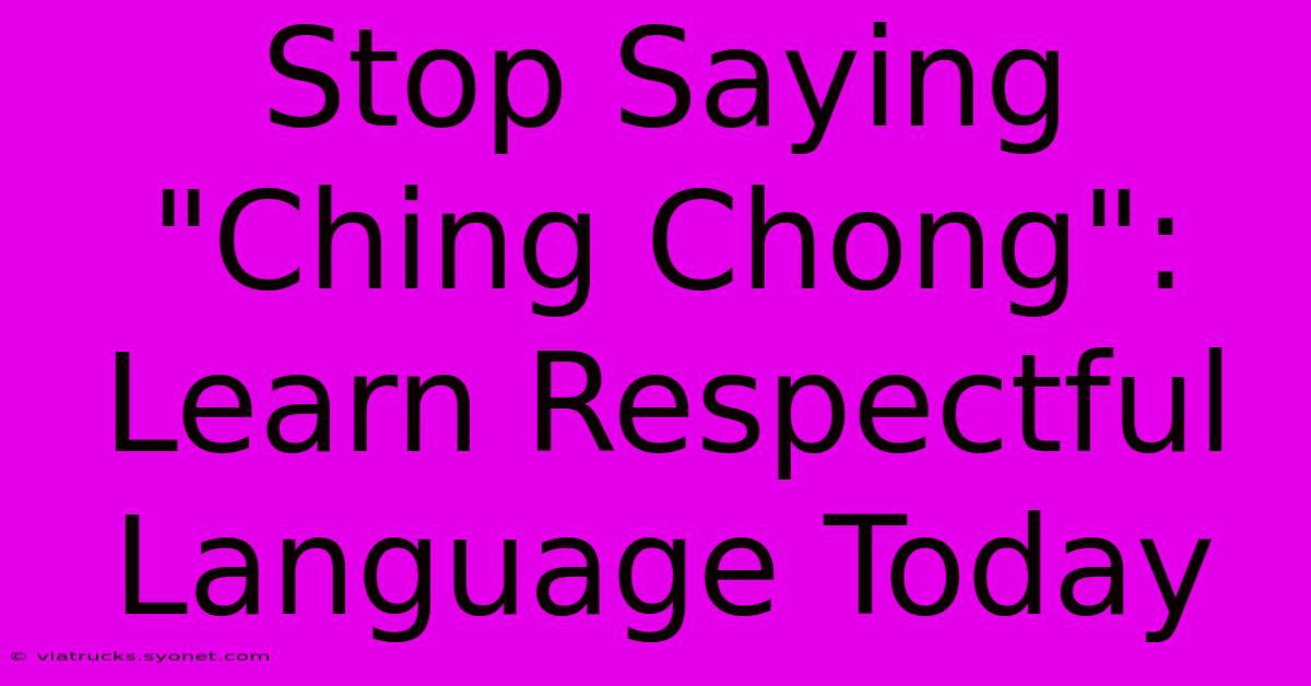 Stop Saying 