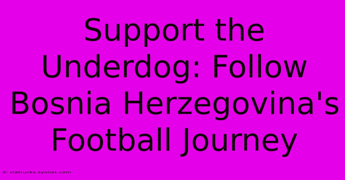 Support The Underdog: Follow Bosnia Herzegovina's Football Journey