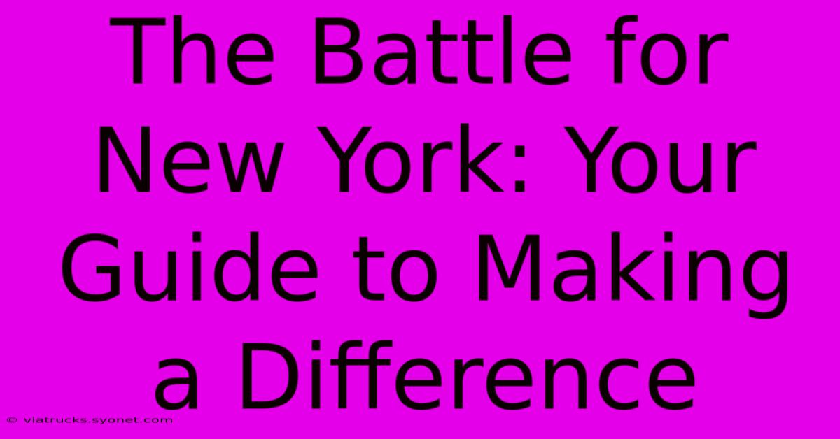 The Battle For New York: Your Guide To Making A Difference