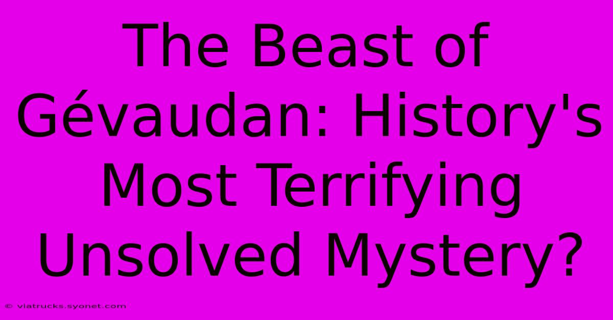 The Beast Of Gévaudan: History's Most Terrifying Unsolved Mystery?