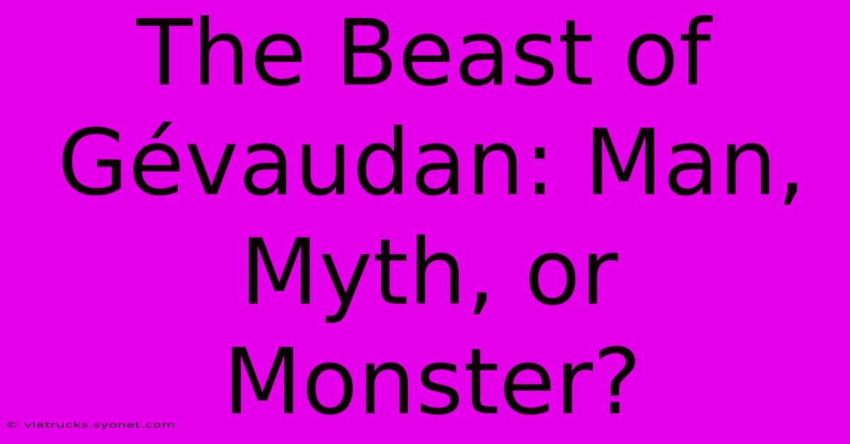 The Beast Of Gévaudan: Man, Myth, Or Monster?