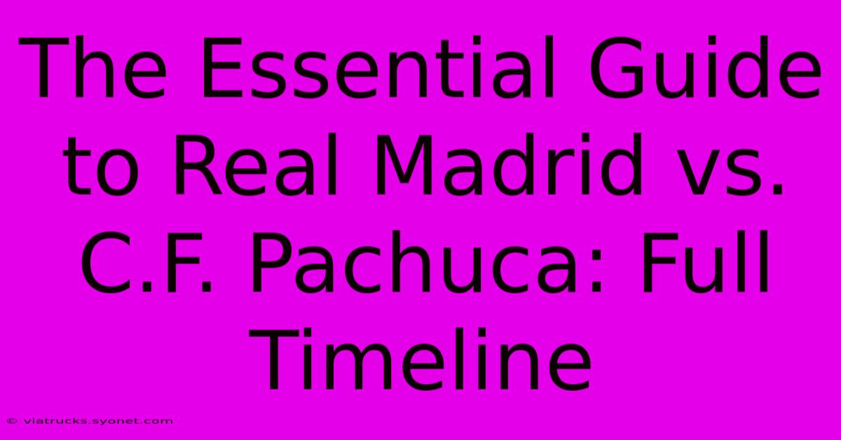 The Essential Guide To Real Madrid Vs. C.F. Pachuca: Full Timeline