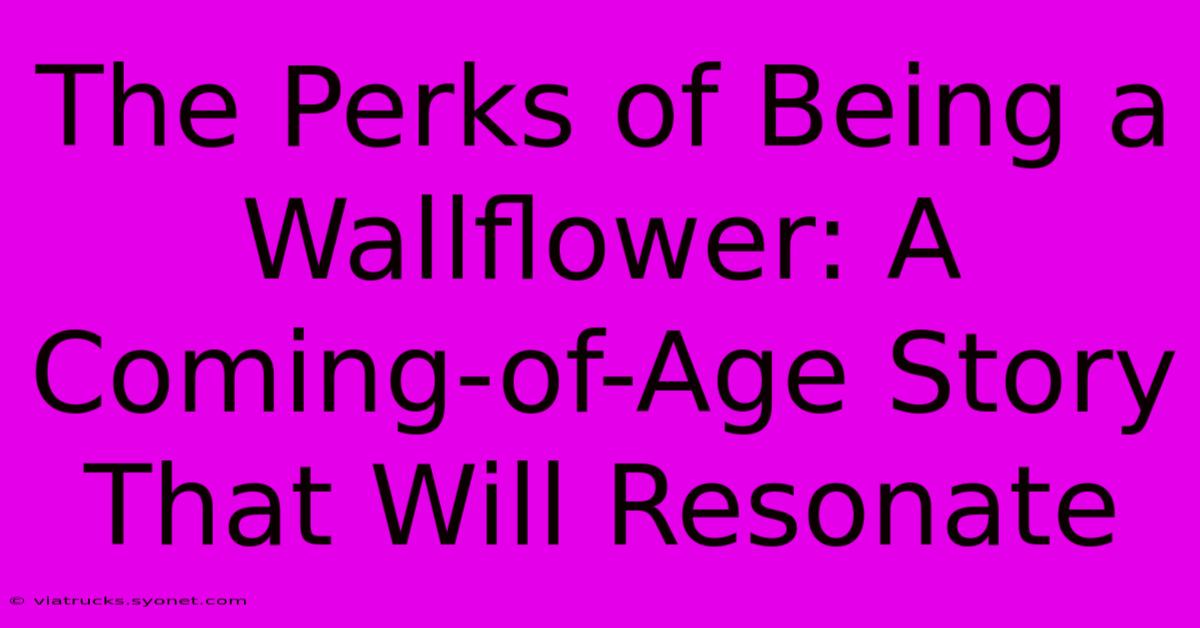 The Perks Of Being A Wallflower: A Coming-of-Age Story That Will Resonate