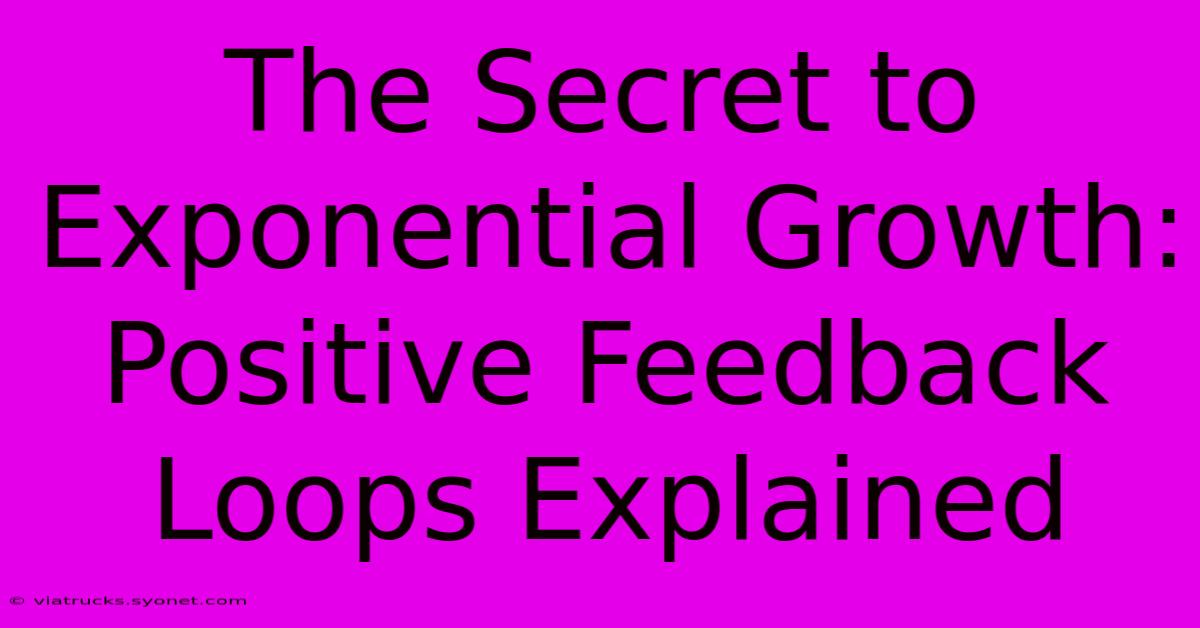 The Secret To Exponential Growth: Positive Feedback Loops Explained