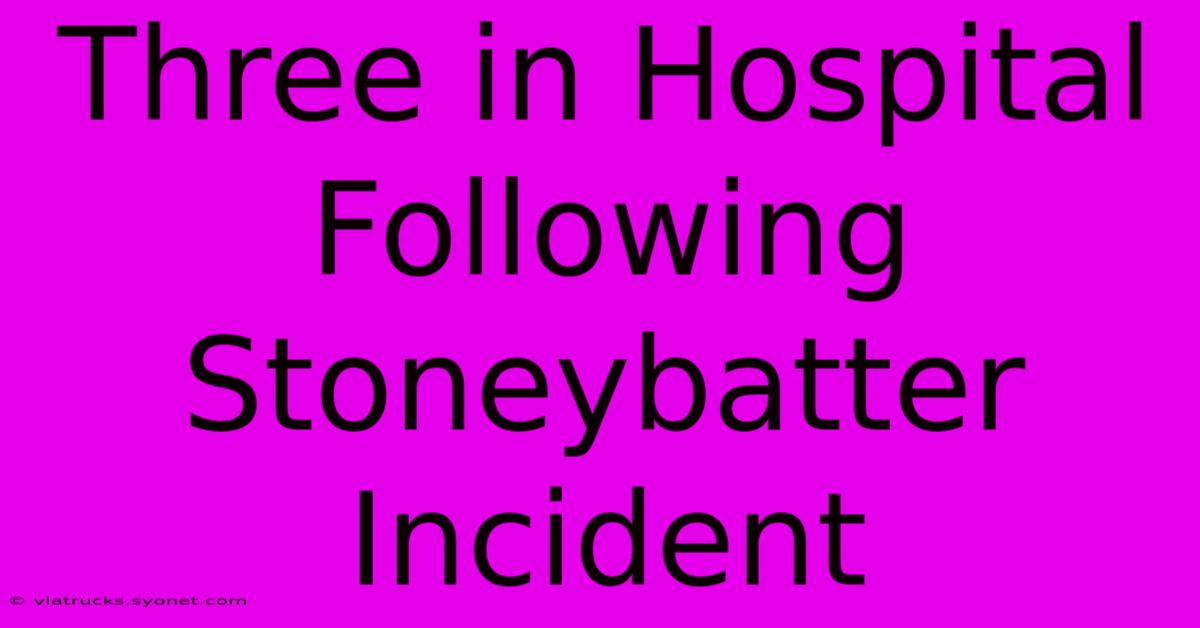 Three In Hospital Following Stoneybatter Incident