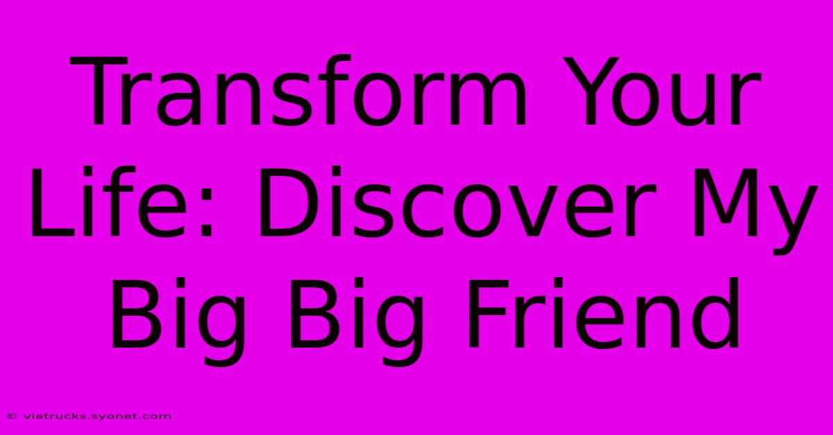 Transform Your Life: Discover My Big Big Friend