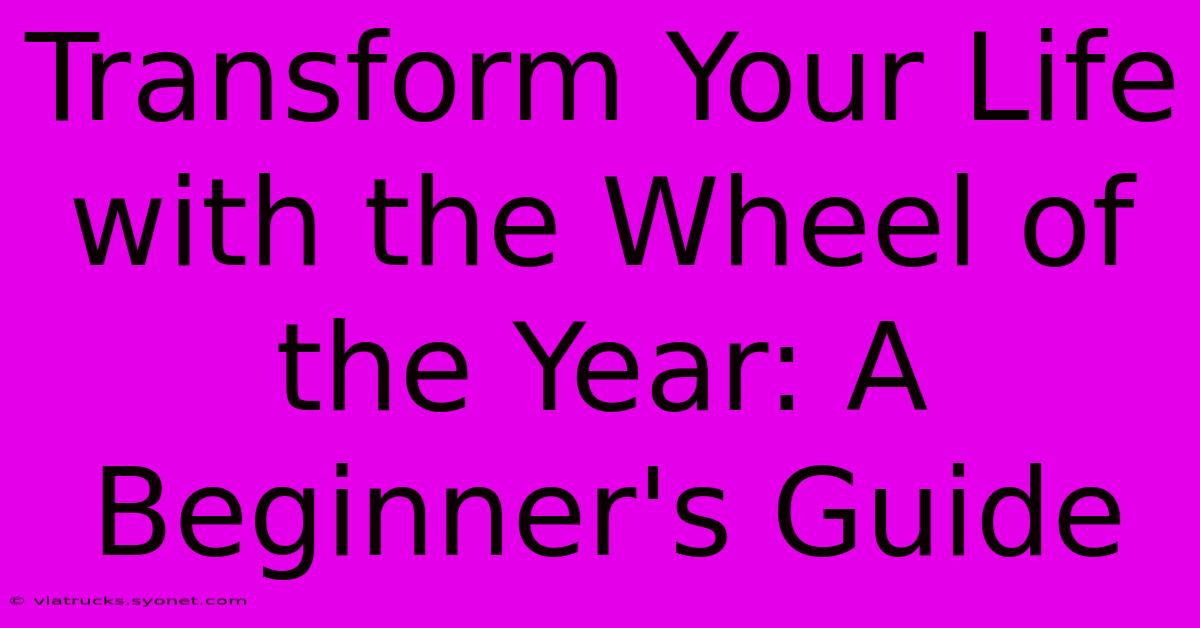 Transform Your Life With The Wheel Of The Year: A Beginner's Guide