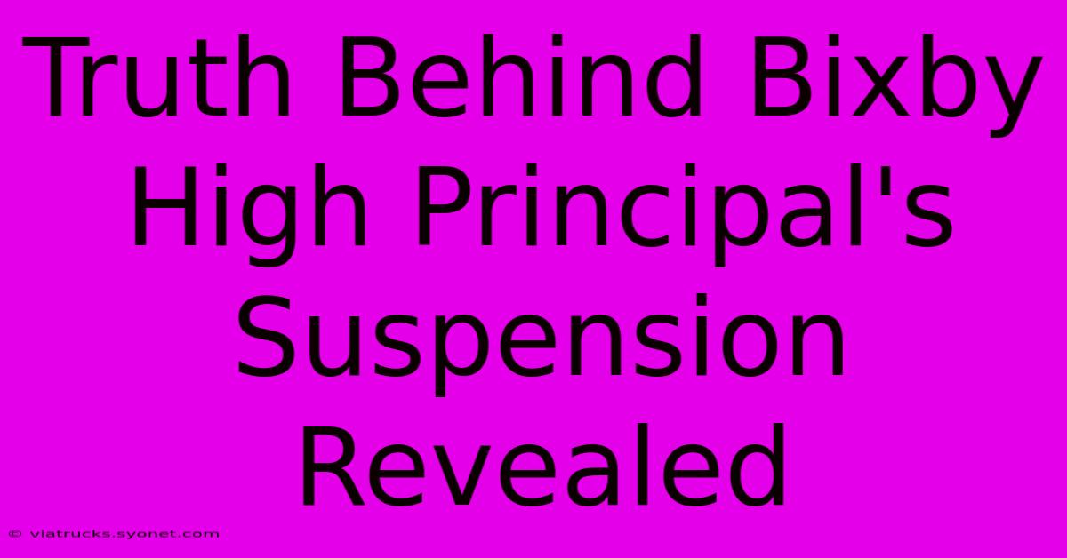 Truth Behind Bixby High Principal's Suspension Revealed