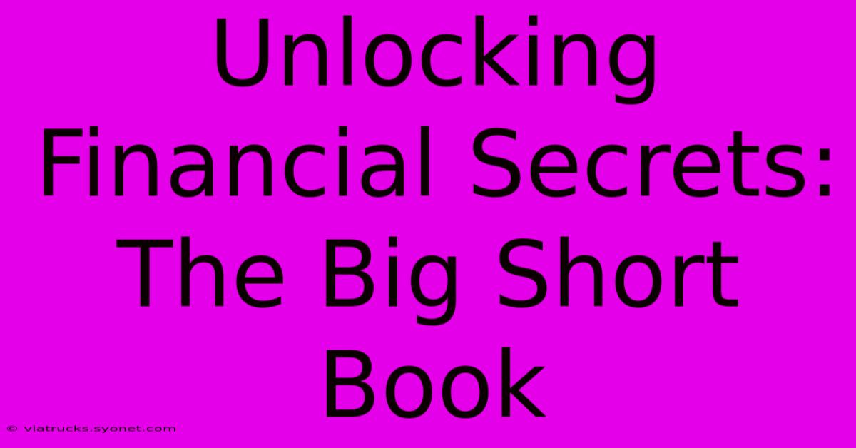 Unlocking Financial Secrets: The Big Short Book