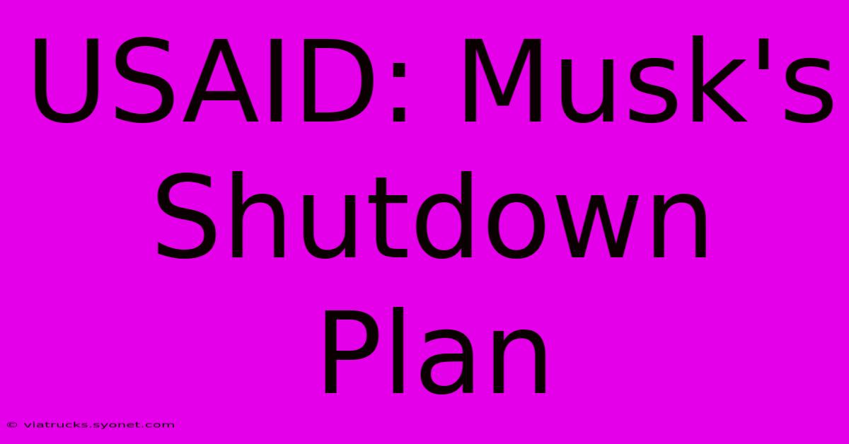 USAID: Musk's Shutdown Plan