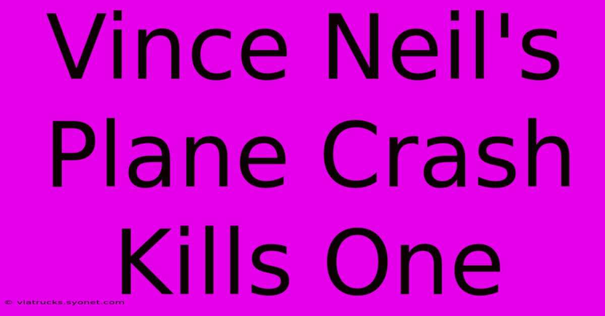 Vince Neil's Plane Crash Kills One