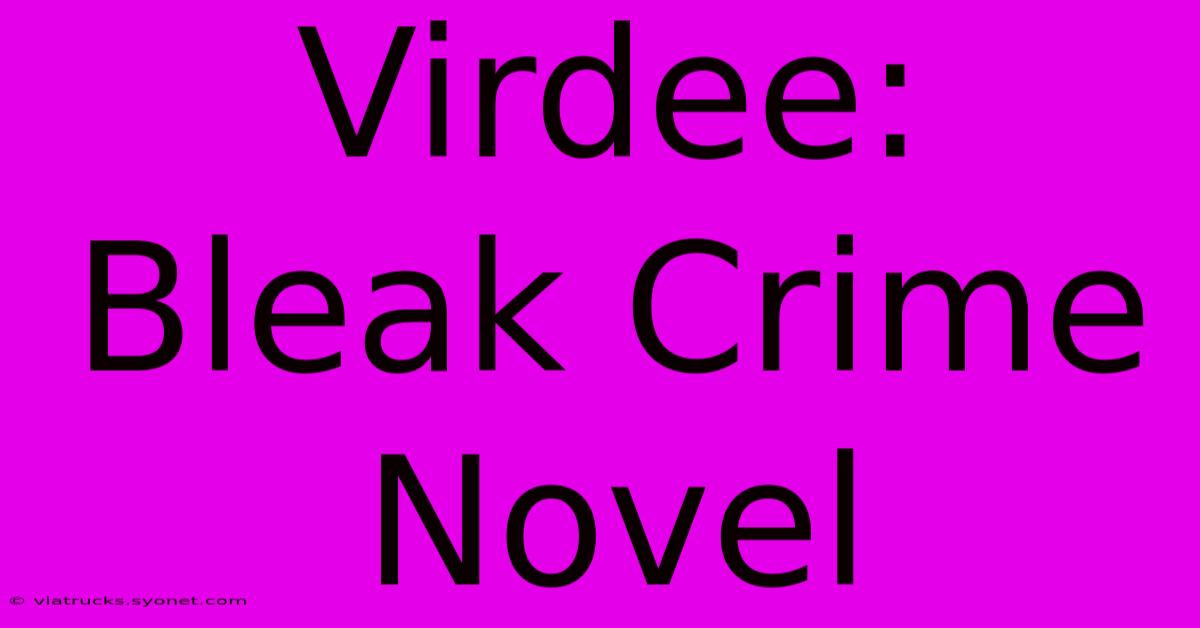 Virdee: Bleak Crime Novel