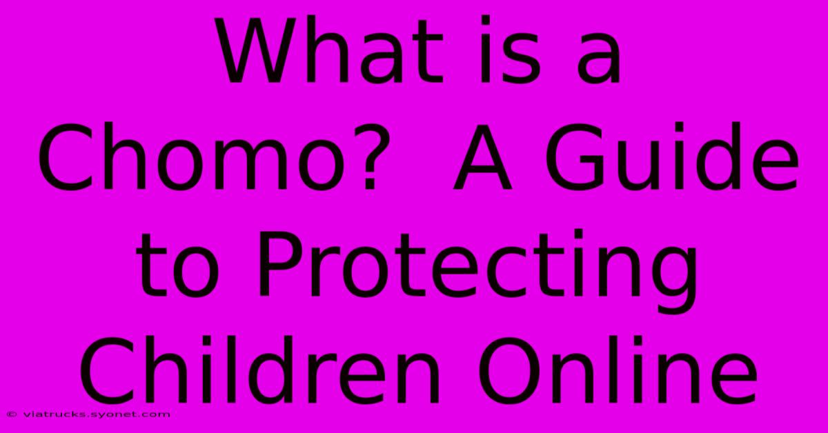 What Is A Chomo?  A Guide To Protecting Children Online