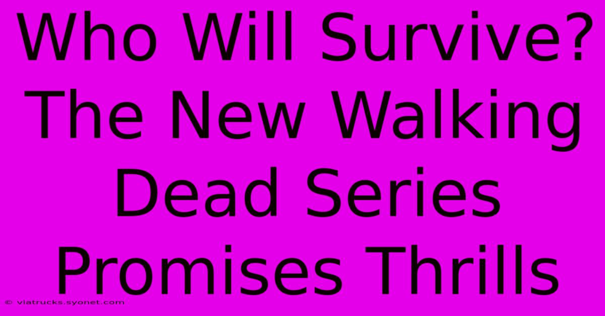 Who Will Survive? The New Walking Dead Series Promises Thrills