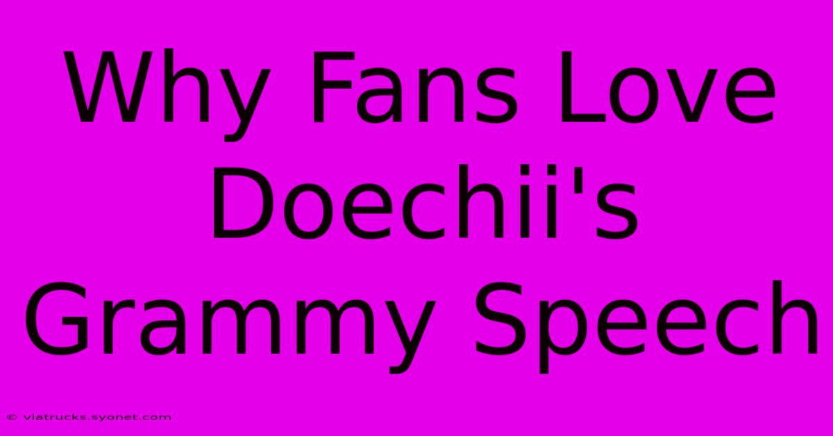 Why Fans Love Doechii's Grammy Speech